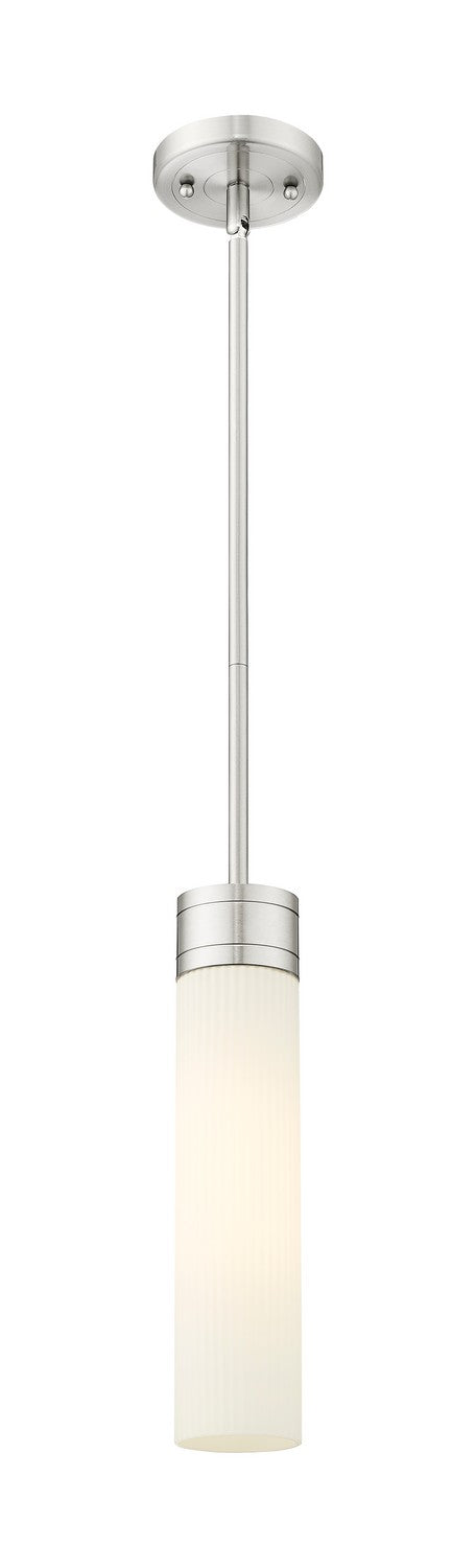 Innovations 617-1S-SN-G617-11SWH One Light Mini Pendant, Satin Nickel
