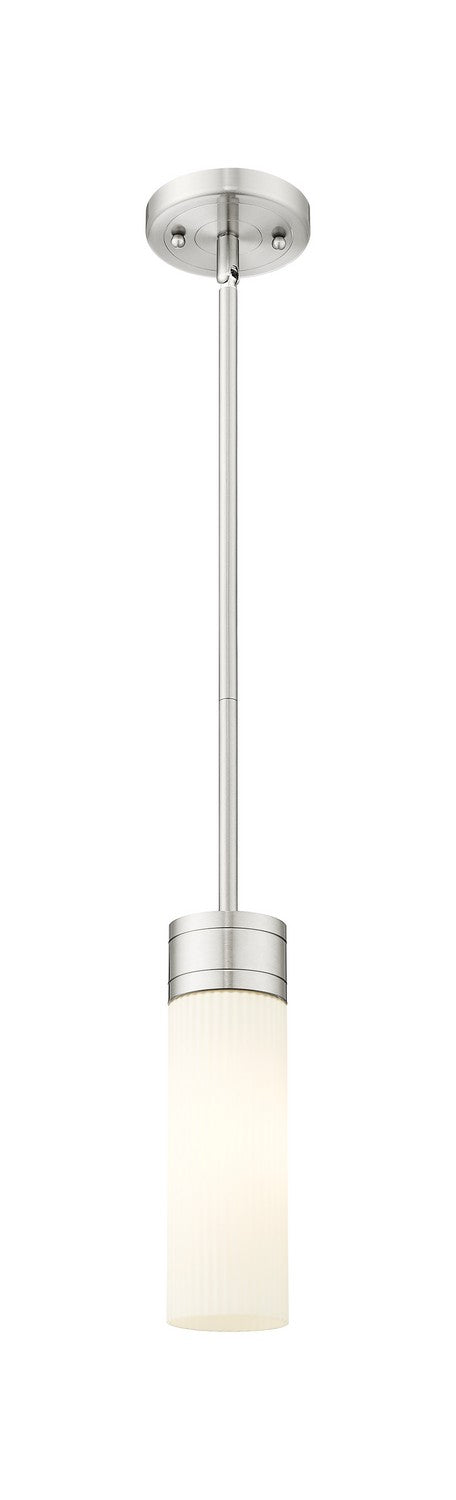 Innovations 617-1S-SN-G617-8SWH One Light Mini Pendant, Satin Nickel