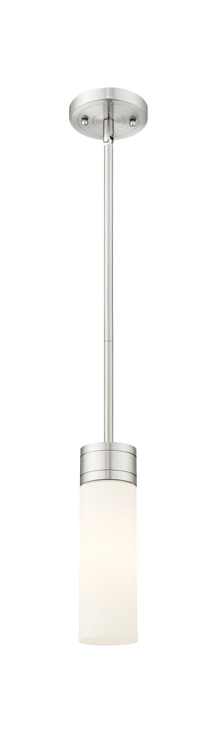 Innovations 617-1S-SN-G617-8WH One Light Mini Pendant, Satin Nickel