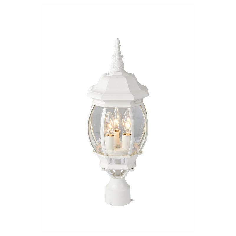 Nuvo Lighting 60-897 Three Light Post Lantern, White