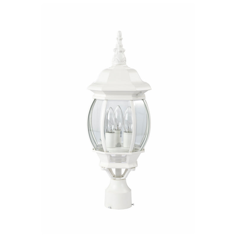 Nuvo Lighting 60-897 Three Light Post Lantern, White