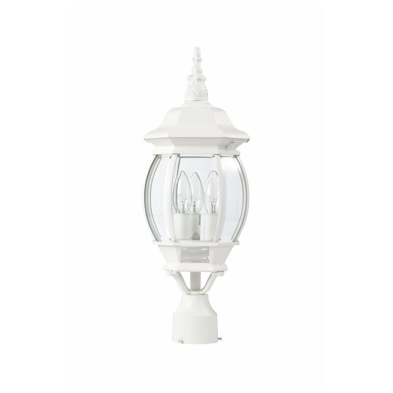 Nuvo Lighting 60-897 Three Light Post Lantern, White
