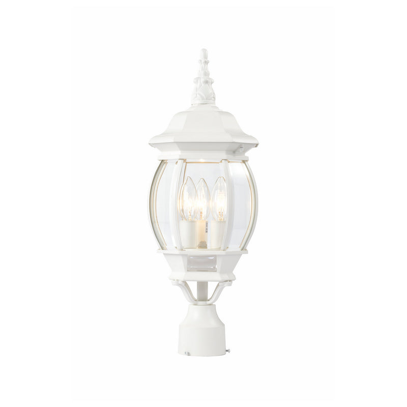 Nuvo Lighting 60-897 Three Light Post Lantern, White