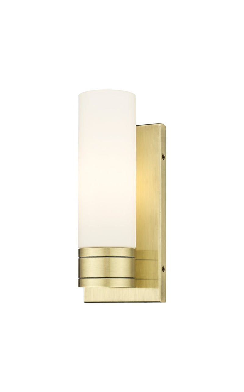 Innovations 617-1W-AB-G617-8WH One Light Wall Sconce, Antique Brass