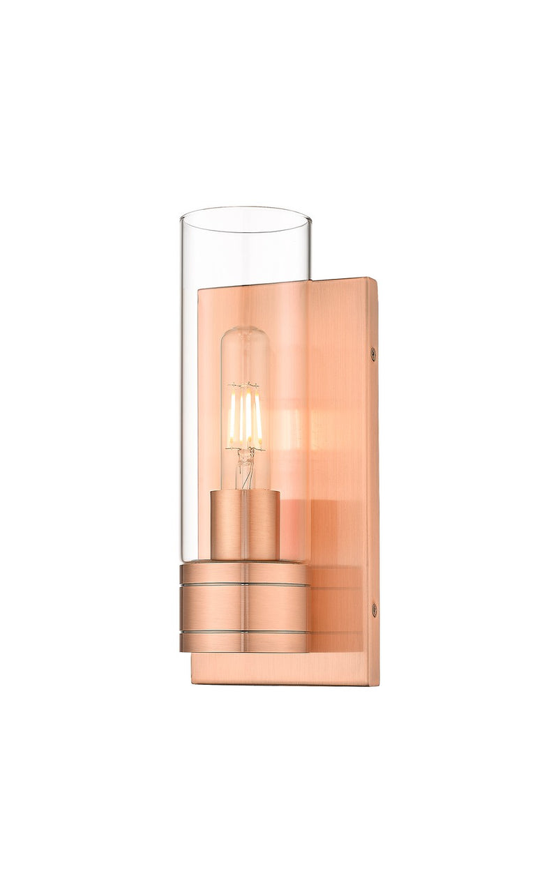Innovations 617-1W-AC-G617-8CL One Light Wall Sconce, Antique Copper