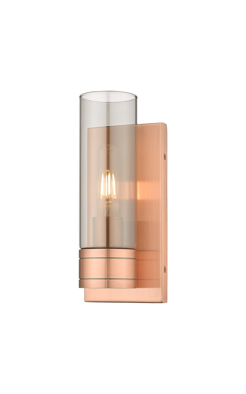 Innovations 617-1W-AC-G617-8SM One Light Wall Sconce, Antique Copper