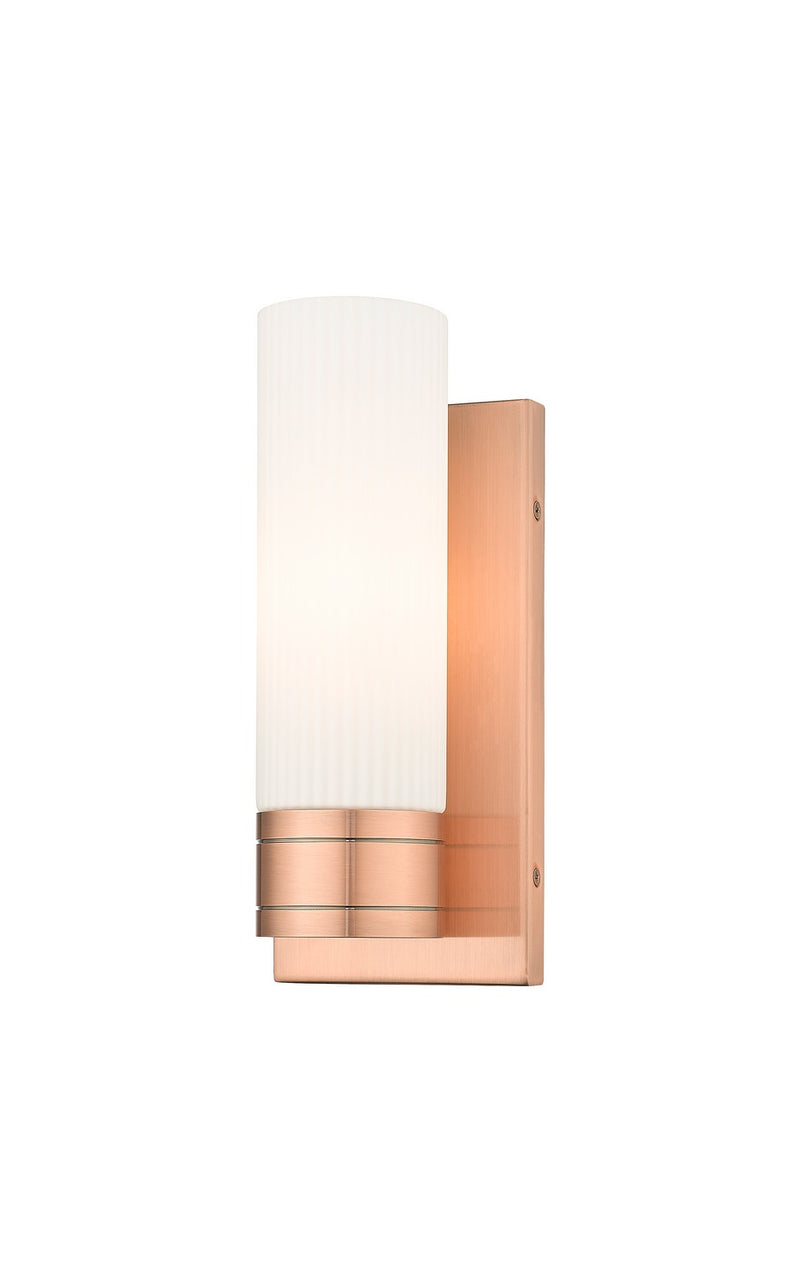 Innovations 617-1W-AC-G617-8SWH One Light Wall Sconce, Antique Copper