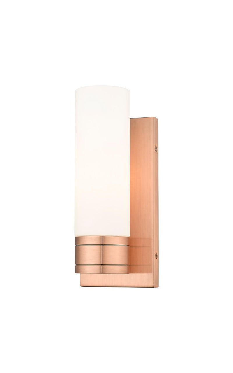 Innovations 617-1W-AC-G617-8WH One Light Wall Sconce, Antique Copper