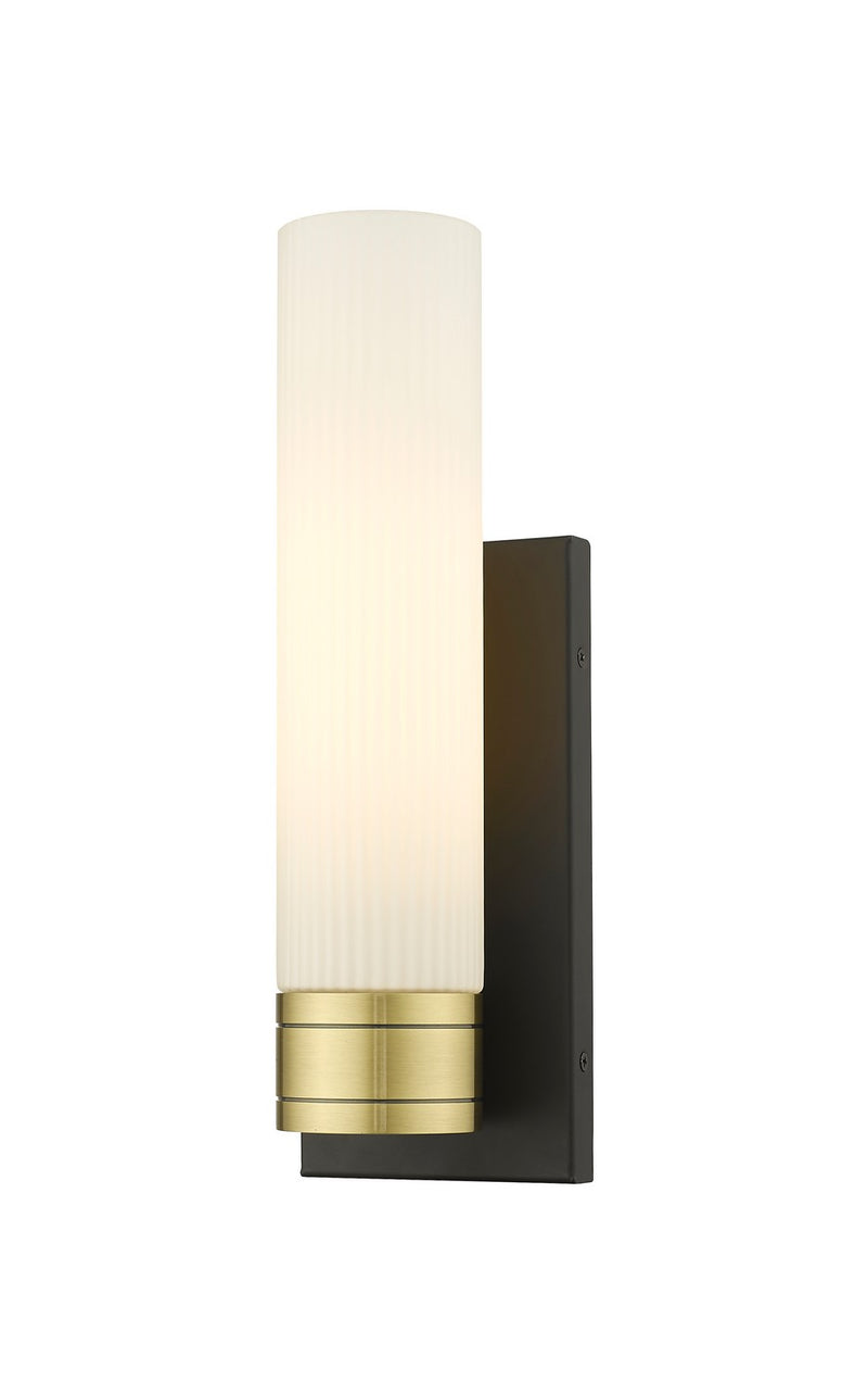 Innovations 617-1W-BAB-G617-11SWH One Light Wall Sconce, Black Antique Brass