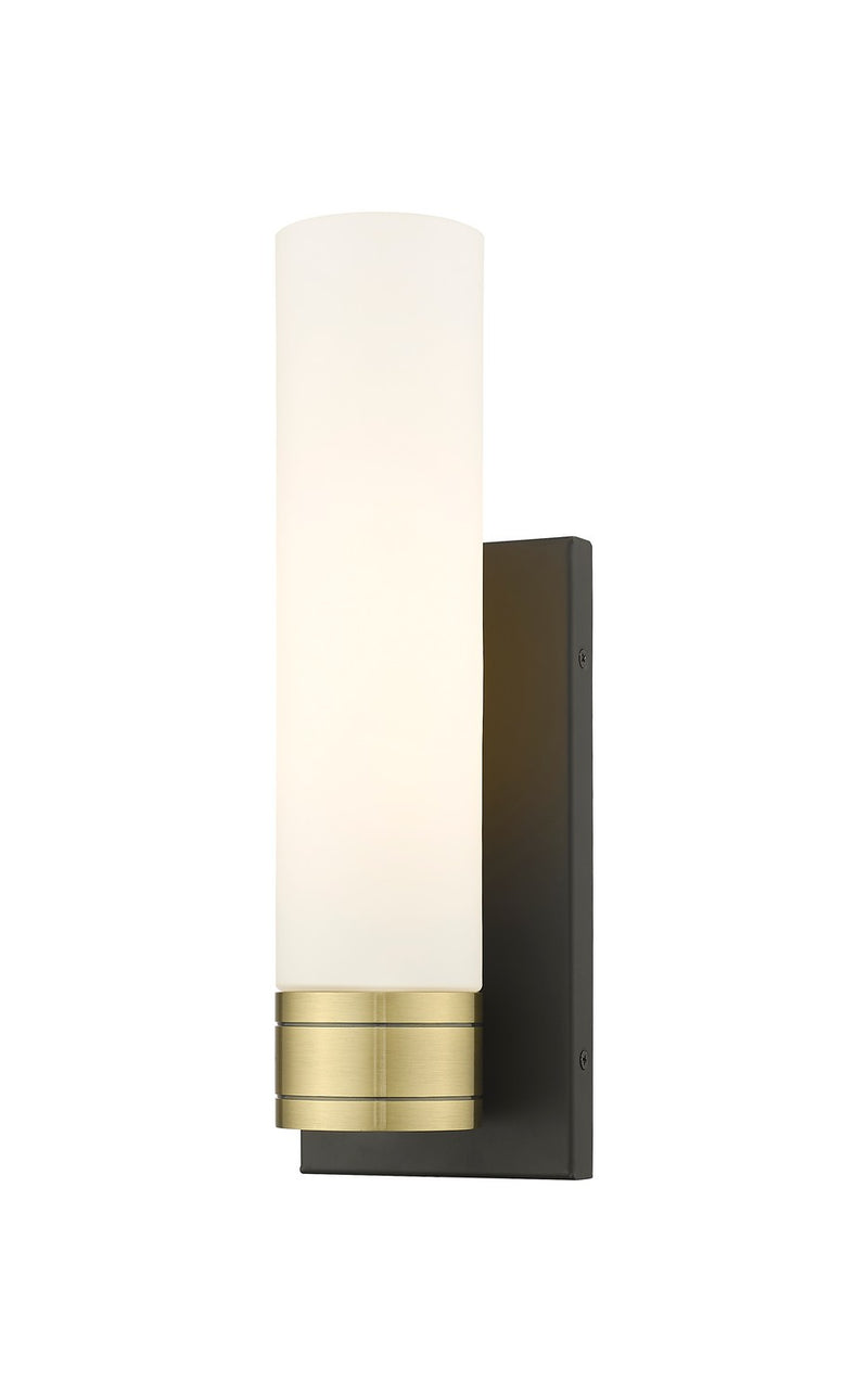 Innovations 617-1W-BAB-G617-11WH One Light Wall Sconce, Black Antique Brass