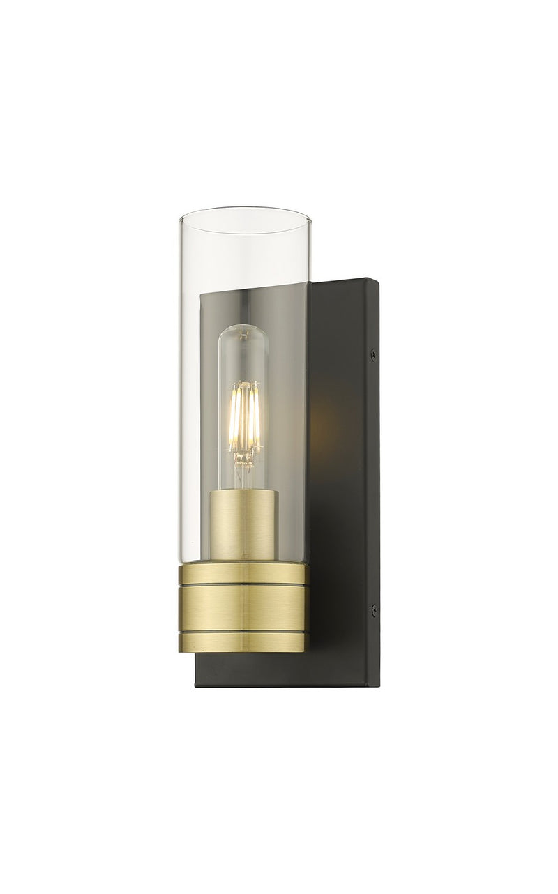 Innovations 617-1W-BAB-G617-8CL One Light Wall Sconce, Black Antique Brass