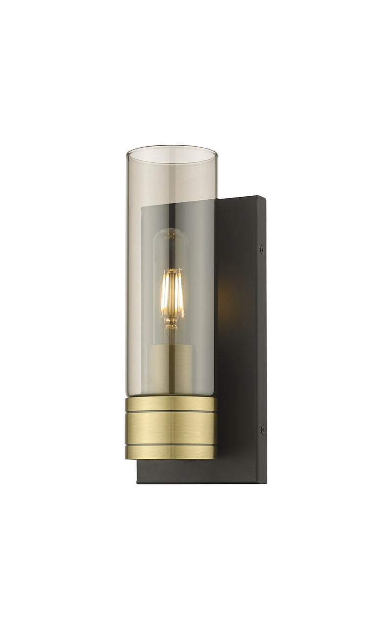 Innovations 617-1W-BAB-G617-8SM One Light Wall Sconce, Black Antique Brass