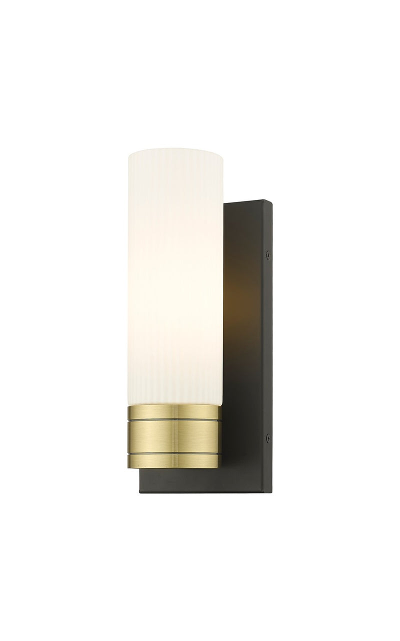 Innovations 617-1W-BAB-G617-8SWH One Light Wall Sconce, Black Antique Brass