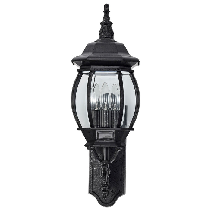 Nuvo Lighting 60-890 Three Light Outdoor Wall Lantern, Textured Black