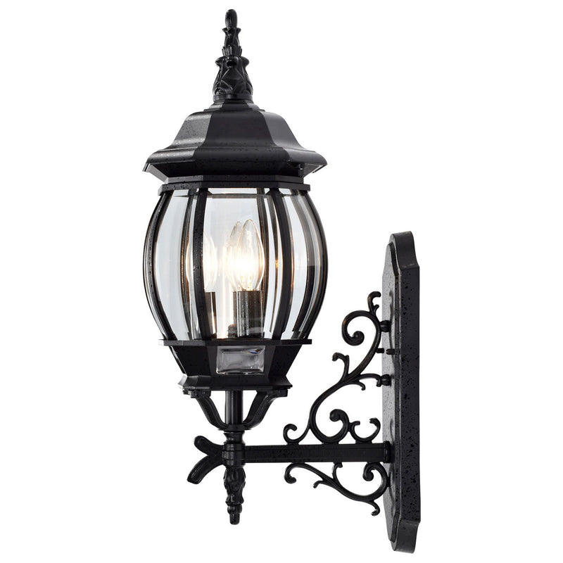 Nuvo Lighting 60-890 Three Light Outdoor Wall Lantern, Textured Black