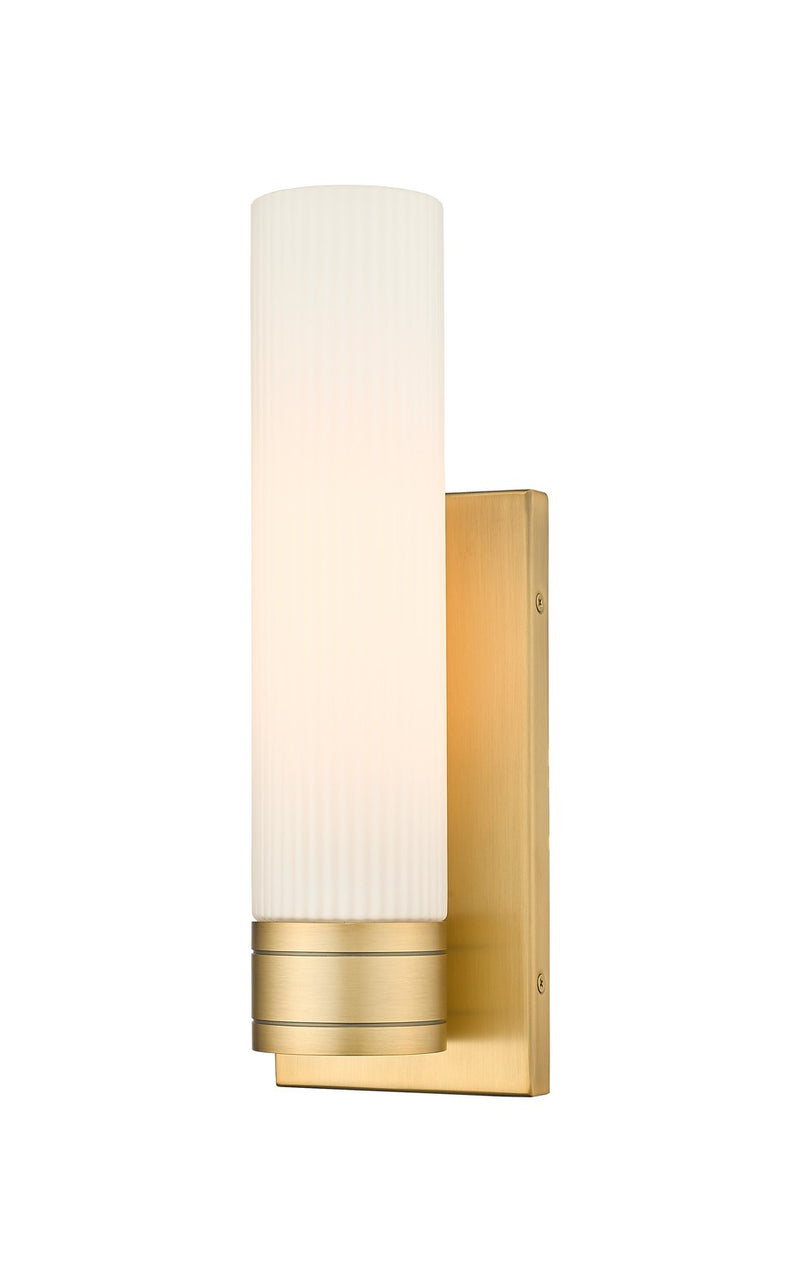 Innovations 617-1W-BB-G617-11SWH One Light Wall Sconce, Brushed Brass