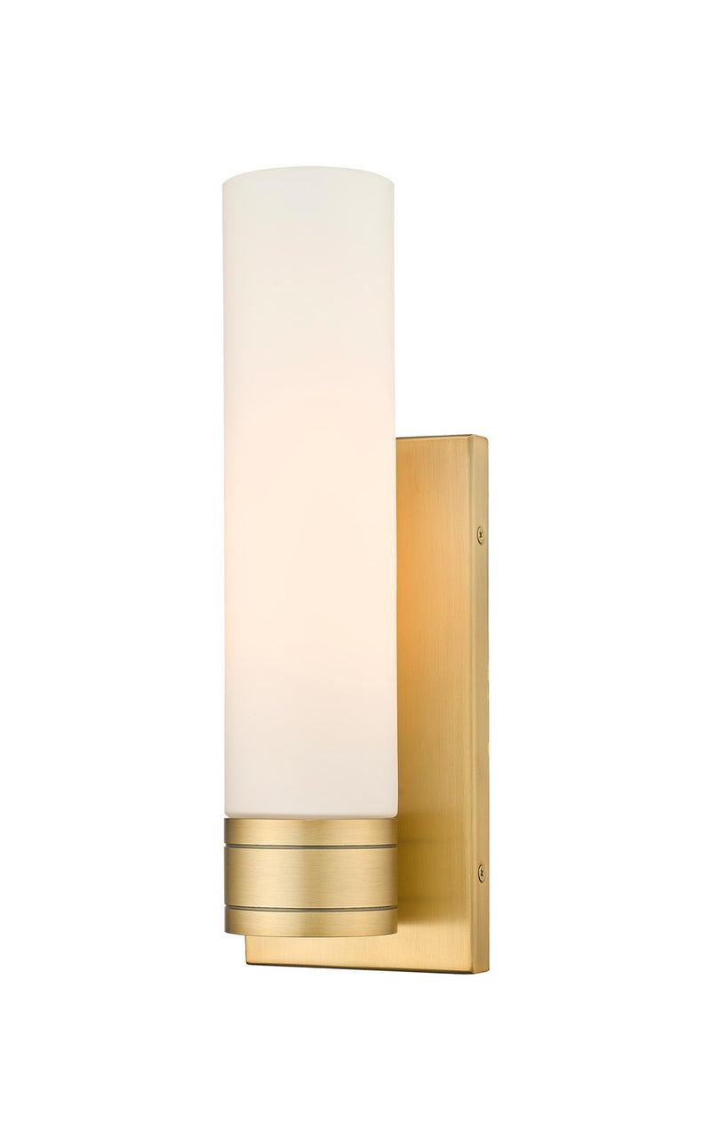 Innovations 617-1W-BB-G617-11WH One Light Wall Sconce, Brushed Brass