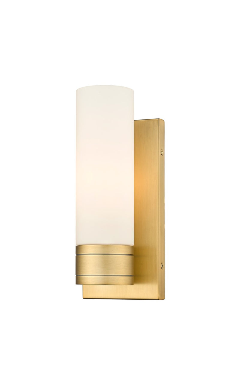 Innovations 617-1W-BB-G617-8WH One Light Wall Sconce, Brushed Brass