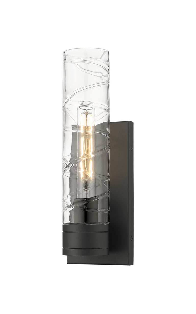 Innovations 617-1W-BK-G617-11DE One Light Wall Sconce, Matte Black