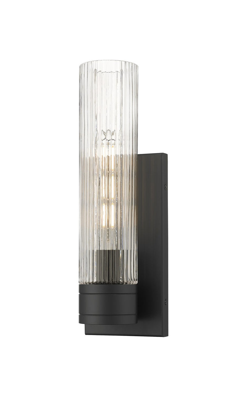 Innovations 617-1W-BK-G617-11SCL One Light Wall Sconce, Matte Black