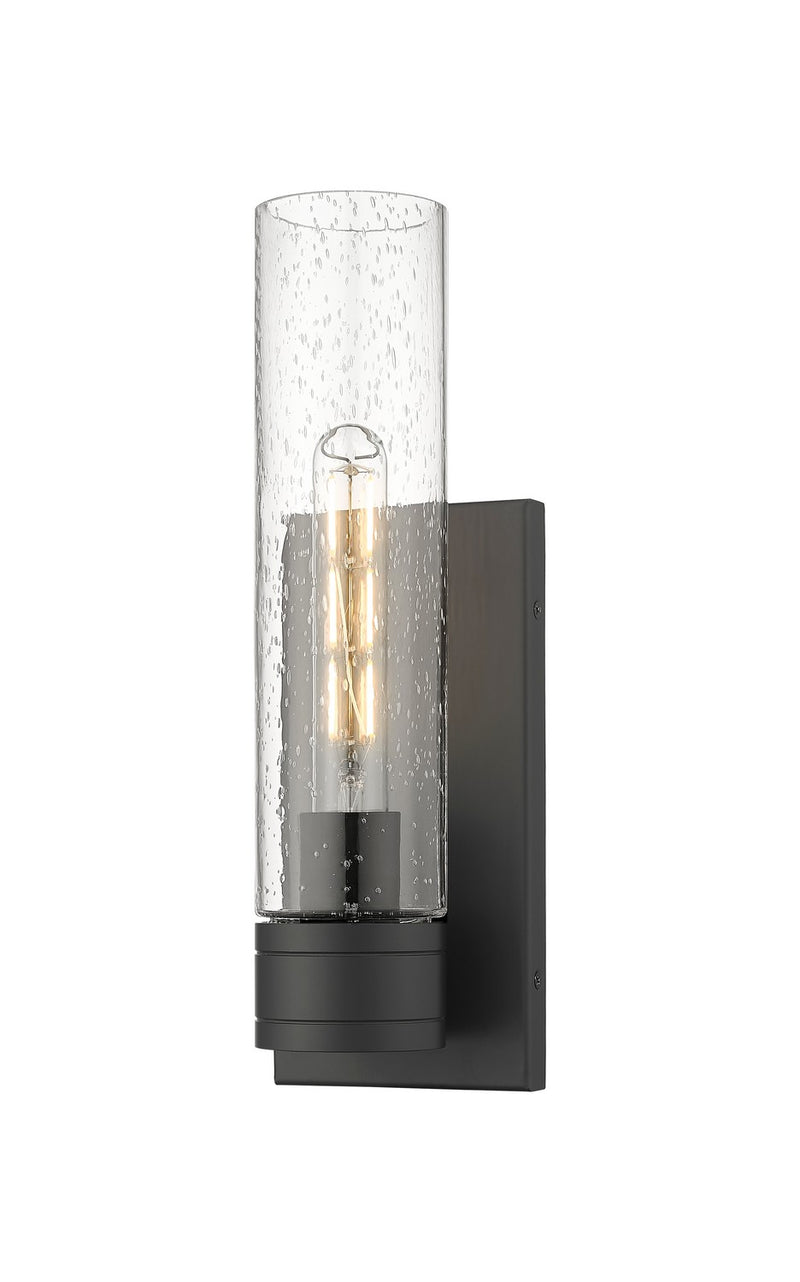 Innovations 617-1W-BK-G617-11SDY One Light Wall Sconce, Matte Black