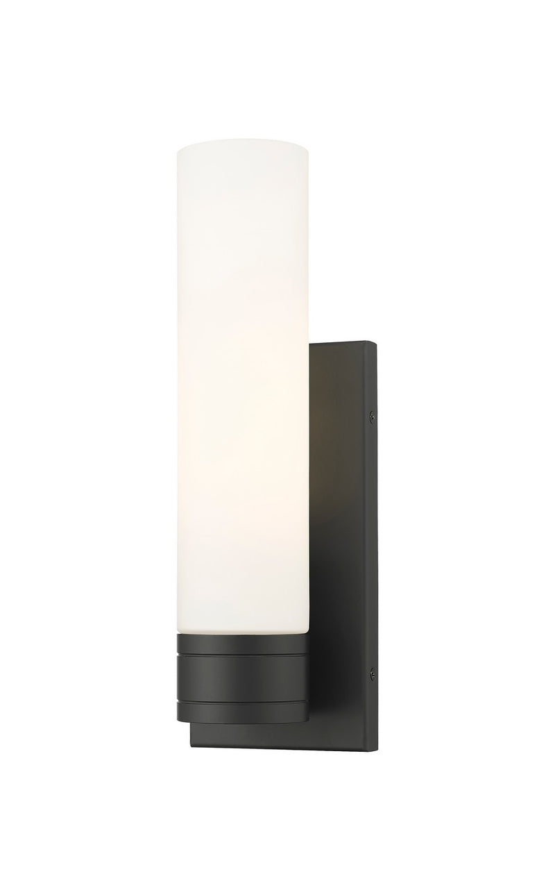 Innovations 617-1W-BK-G617-11WH One Light Wall Sconce, Matte Black