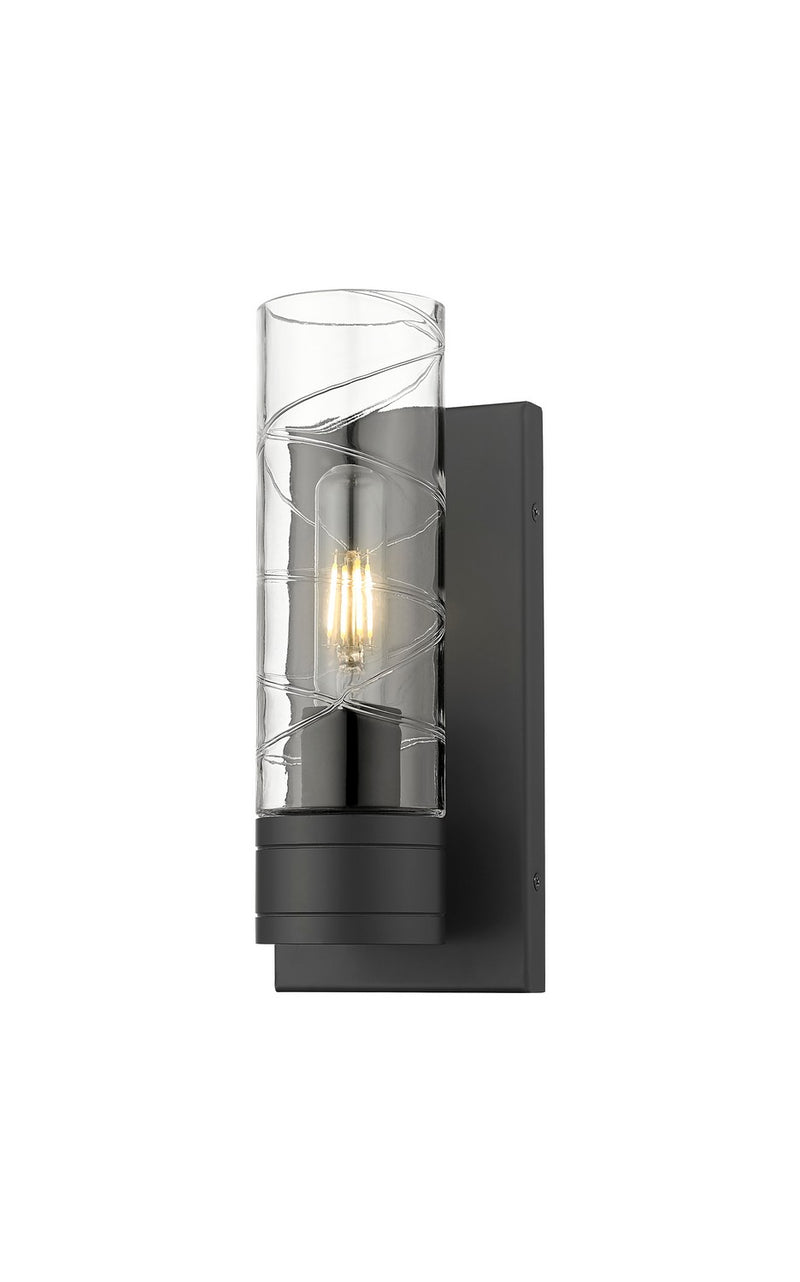 Innovations 617-1W-BK-G617-8DE One Light Wall Sconce, Matte Black