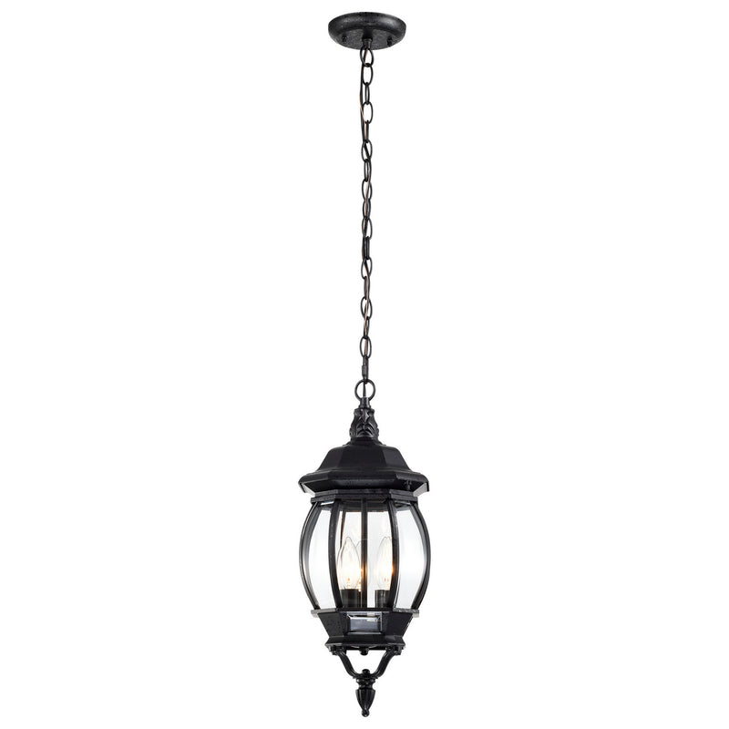 Nuvo Lighting 60-896 Three Light Hangng Lantern, Textured Black