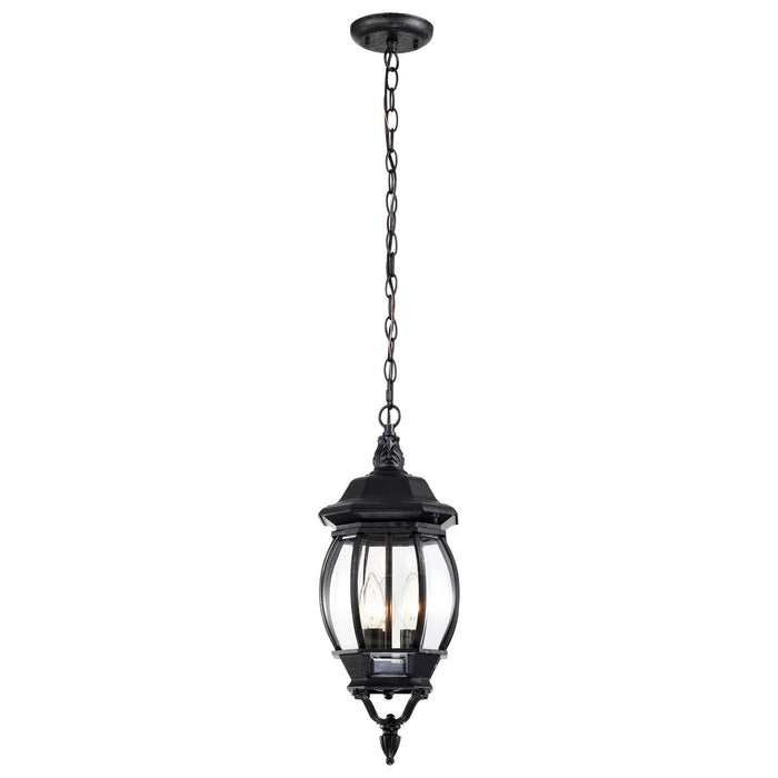 Nuvo Lighting 60-896 Three Light Hangng Lantern, Textured Black