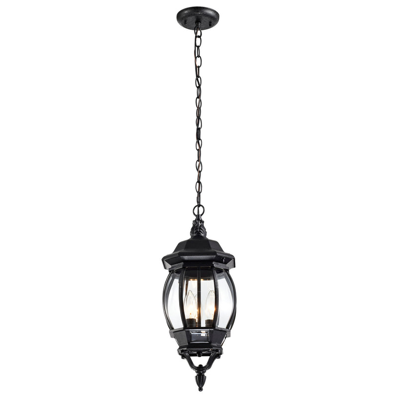 Nuvo Lighting 60-896 Three Light Hangng Lantern, Textured Black