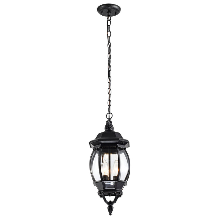 Nuvo Lighting 60-896 Three Light Hangng Lantern, Textured Black
