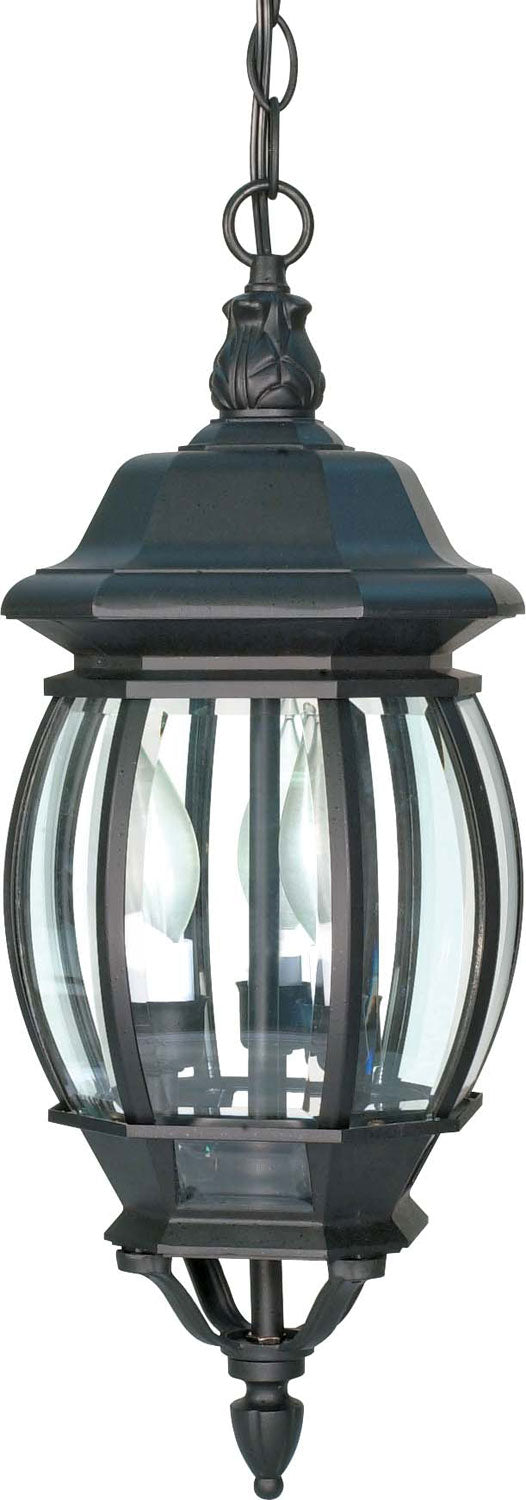Nuvo Lighting 60-896 Three Light Hangng Lantern, Textured Black