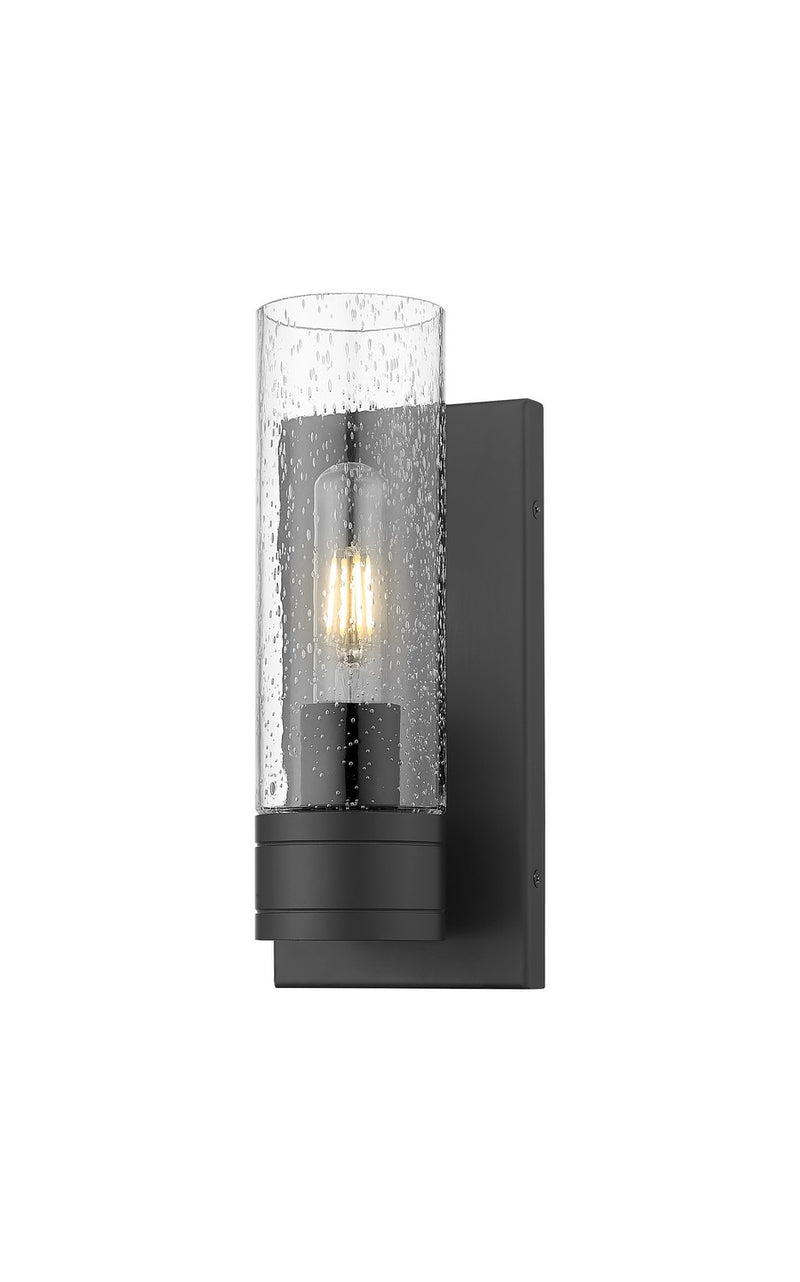 Innovations 617-1W-BK-G617-8SDY One Light Wall Sconce, Matte Black