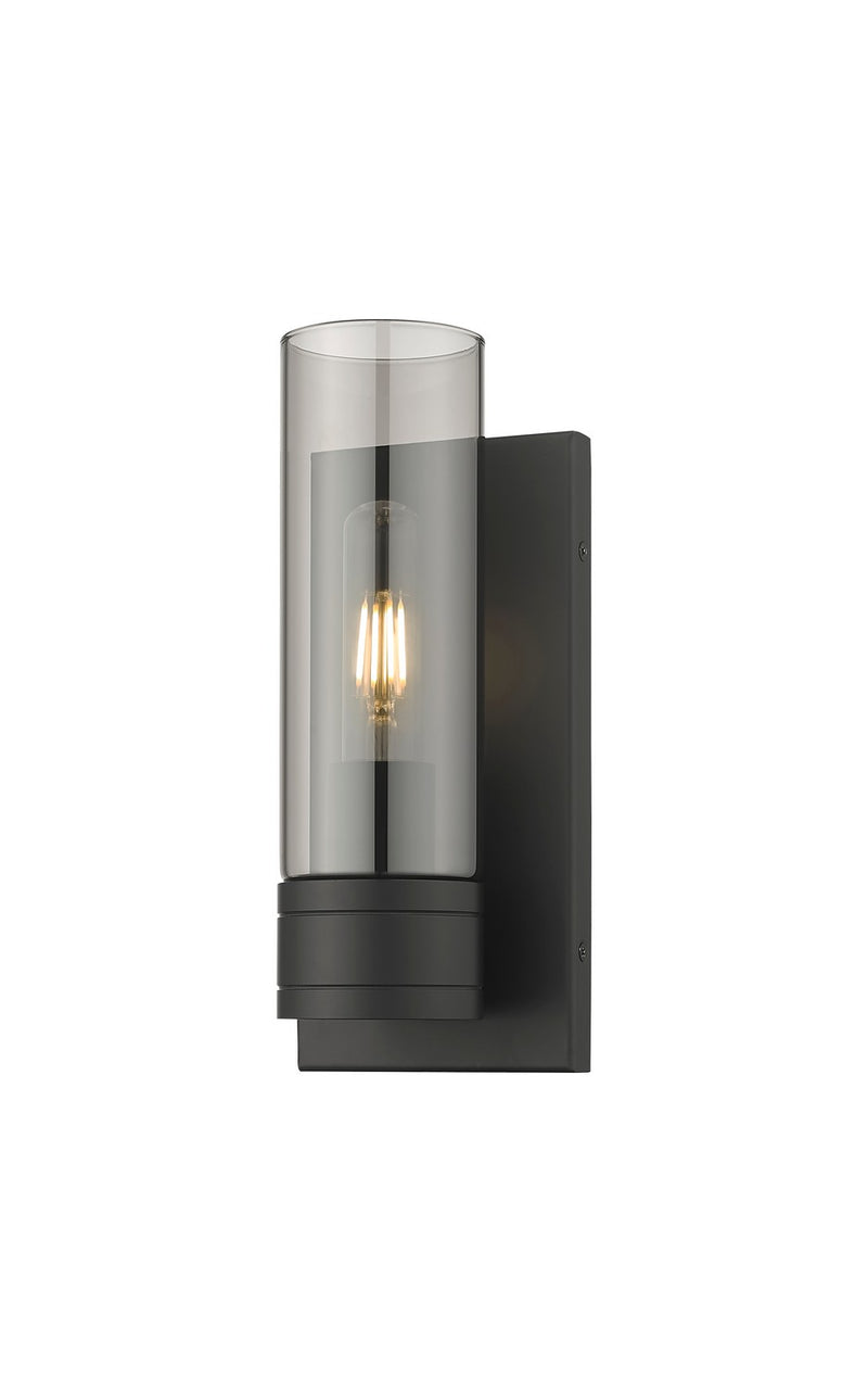 Innovations 617-1W-BK-G617-8SM One Light Wall Sconce, Matte Black