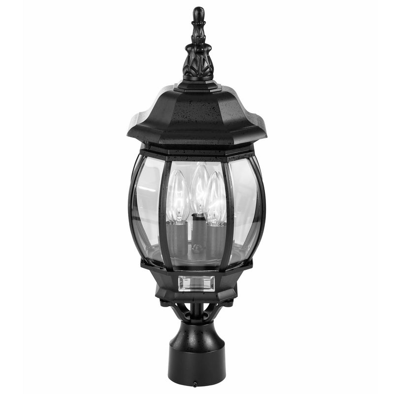 Nuvo Lighting 60-899 Three Light Post Lantern, Textured Black