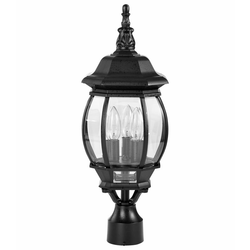 Nuvo Lighting 60-899 Three Light Post Lantern, Textured Black