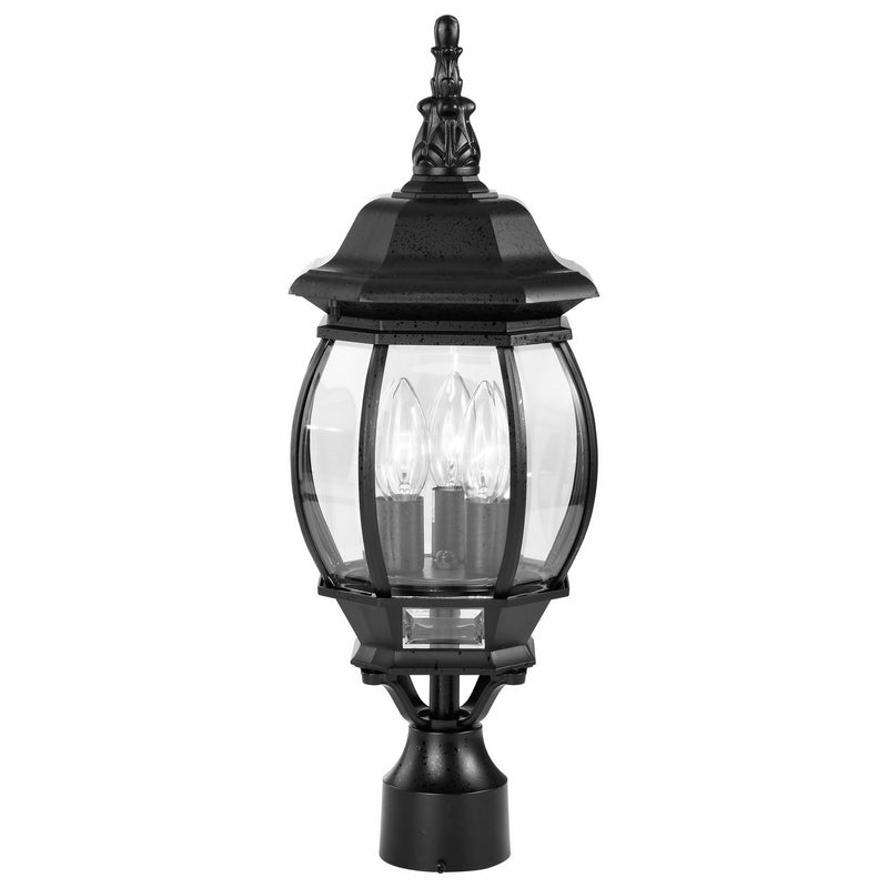 Nuvo Lighting 60-899 Three Light Post Lantern, Textured Black