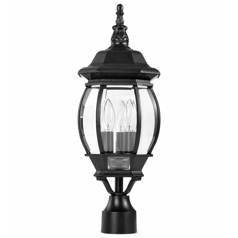 Nuvo Lighting 60-899 Three Light Post Lantern, Textured Black