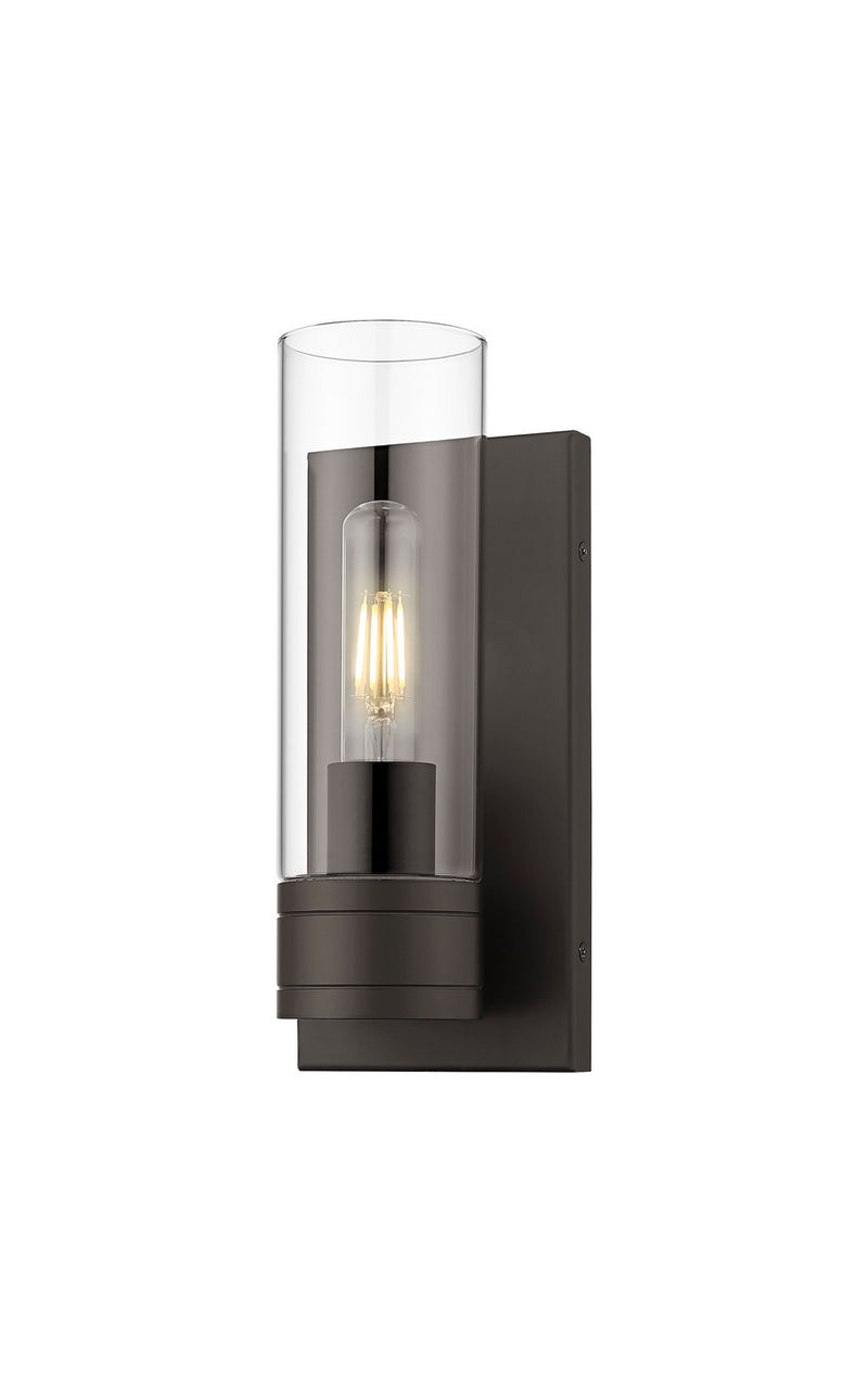 Innovations 617-1W-OB-G617-8CL One Light Wall Sconce, Oil Rubbed Bronze