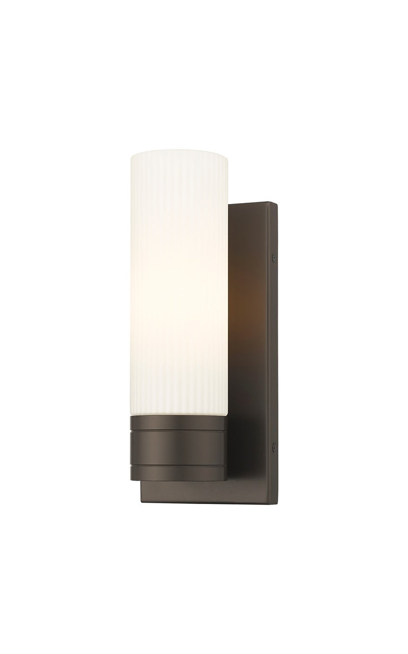 Innovations 617-1W-OB-G617-8SWH One Light Wall Sconce, Oil Rubbed Bronze