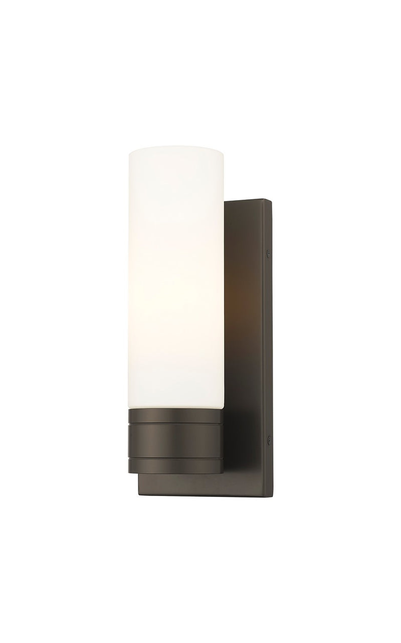 Innovations 617-1W-OB-G617-8WH One Light Wall Sconce, Oil Rubbed Bronze