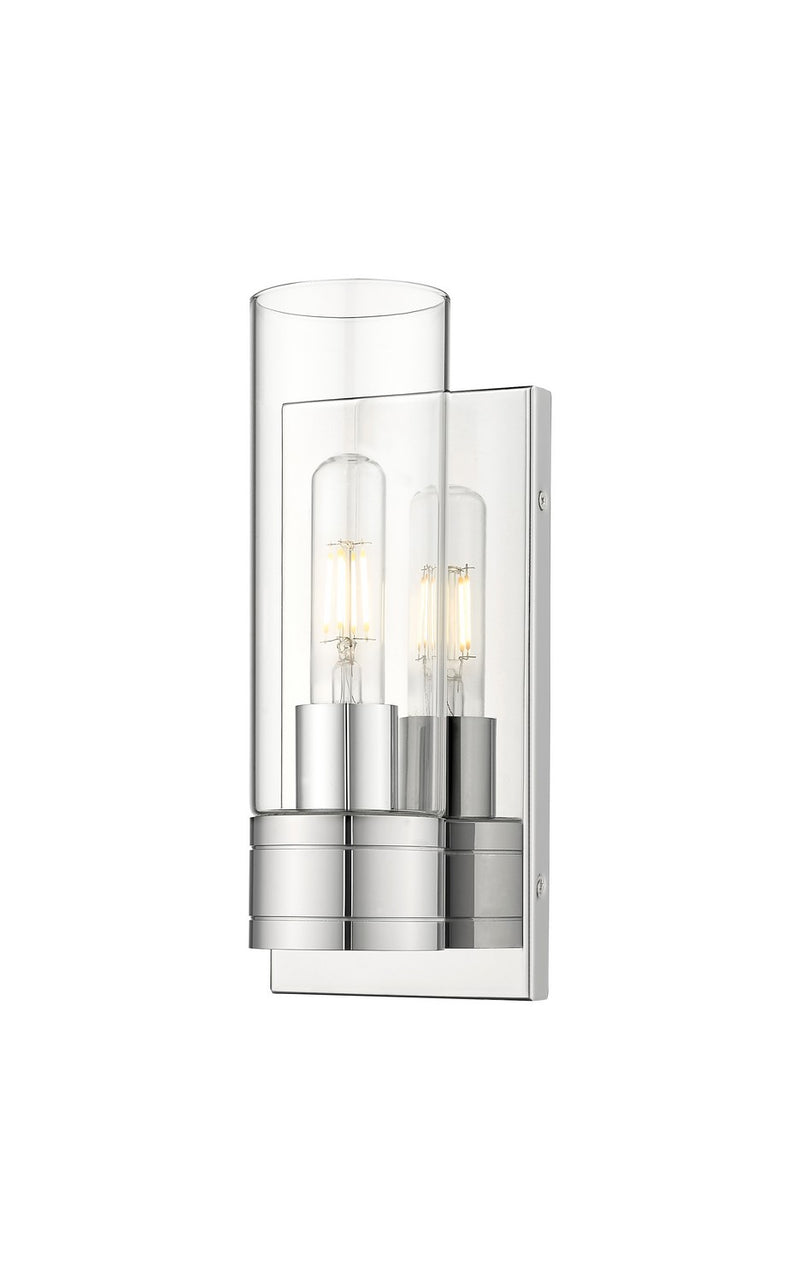 Innovations 617-1W-PC-G617-8CL One Light Wall Sconce, Polished Chrome
