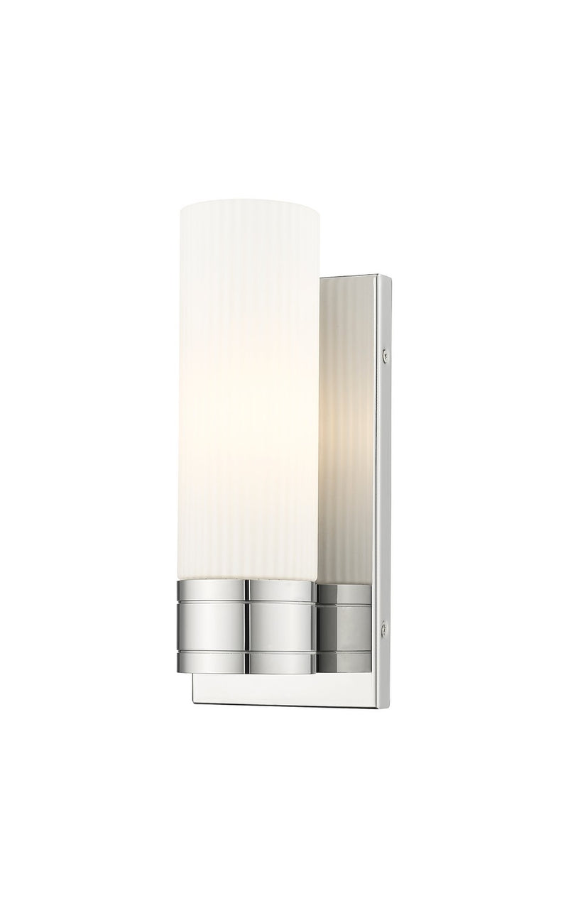 Innovations 617-1W-PC-G617-8SWH One Light Wall Sconce, Polished Chrome
