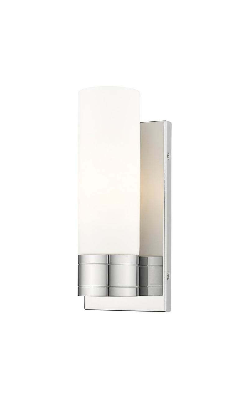 Innovations 617-1W-PC-G617-8WH One Light Wall Sconce, Polished Chrome