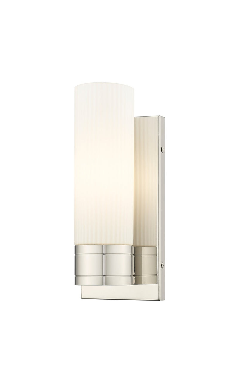 Innovations 617-1W-PN-G617-8SWH One Light Wall Sconce, Polished Nickel