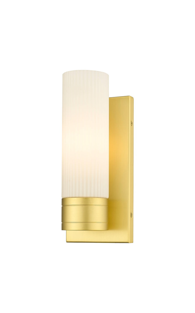Innovations 617-1W-SG-G617-8SWH One Light Wall Sconce, Satin Gold