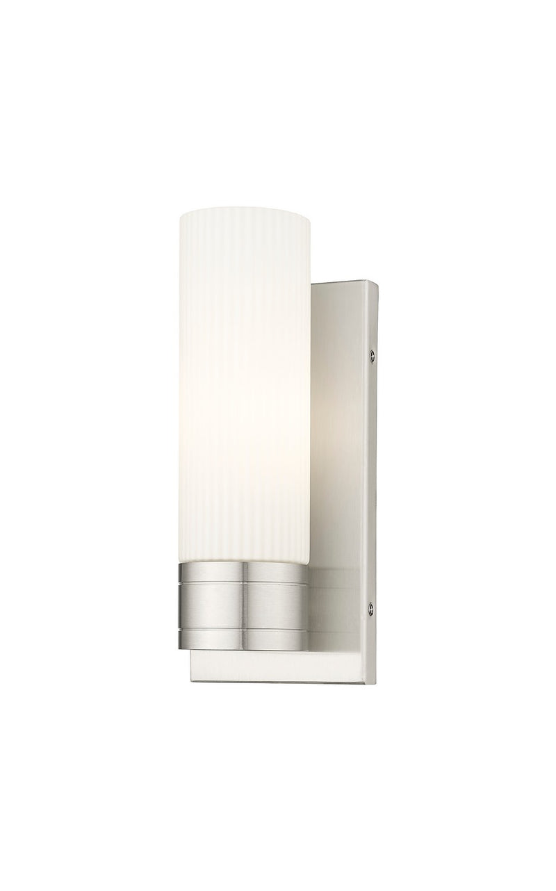 Innovations 617-1W-SN-G617-8SWH One Light Wall Sconce, Satin Nickel
