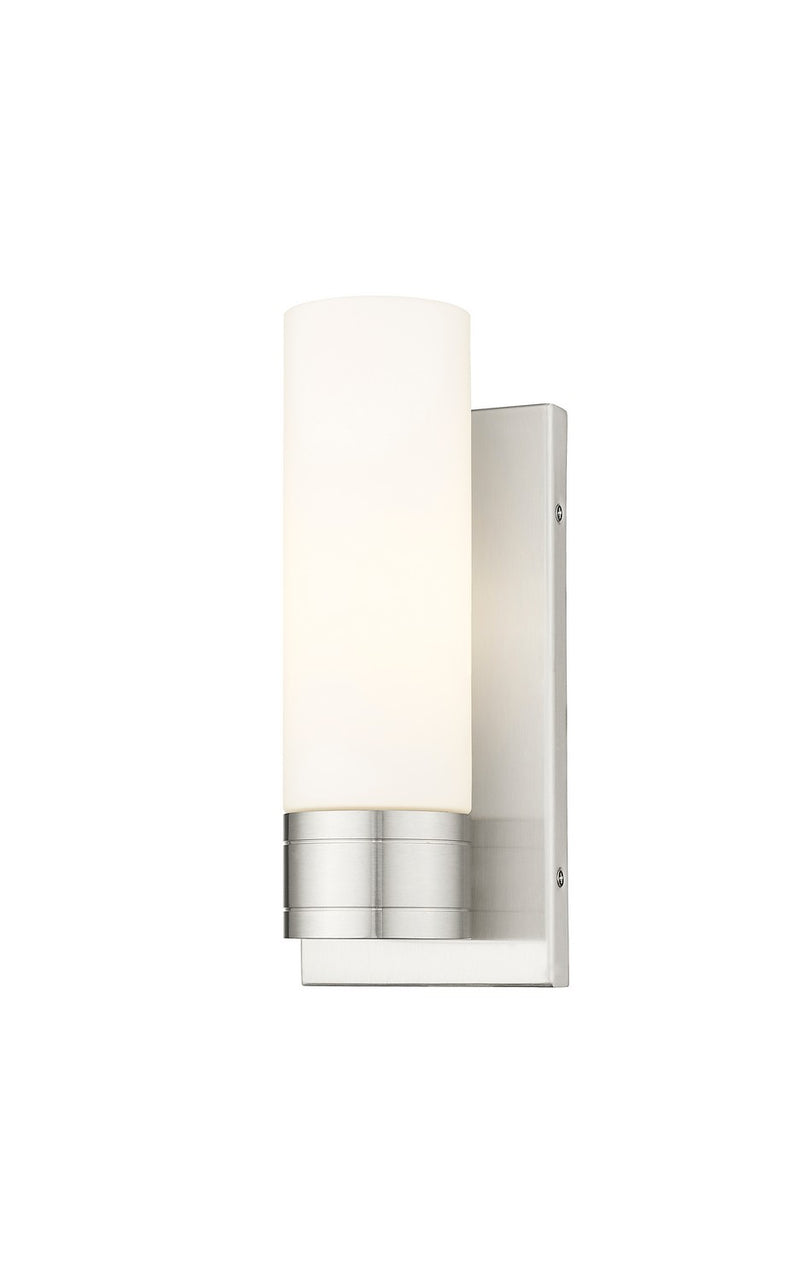 Innovations 617-1W-SN-G617-8WH One Light Wall Sconce, Satin Nickel