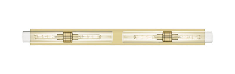 Innovations 617L-4W-AB-G617-11CL Four Light Bath Vanity, Antique Brass