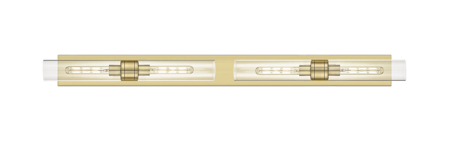 Innovations 617L-4W-AB-G617-11CL Four Light Bath Vanity, Antique Brass